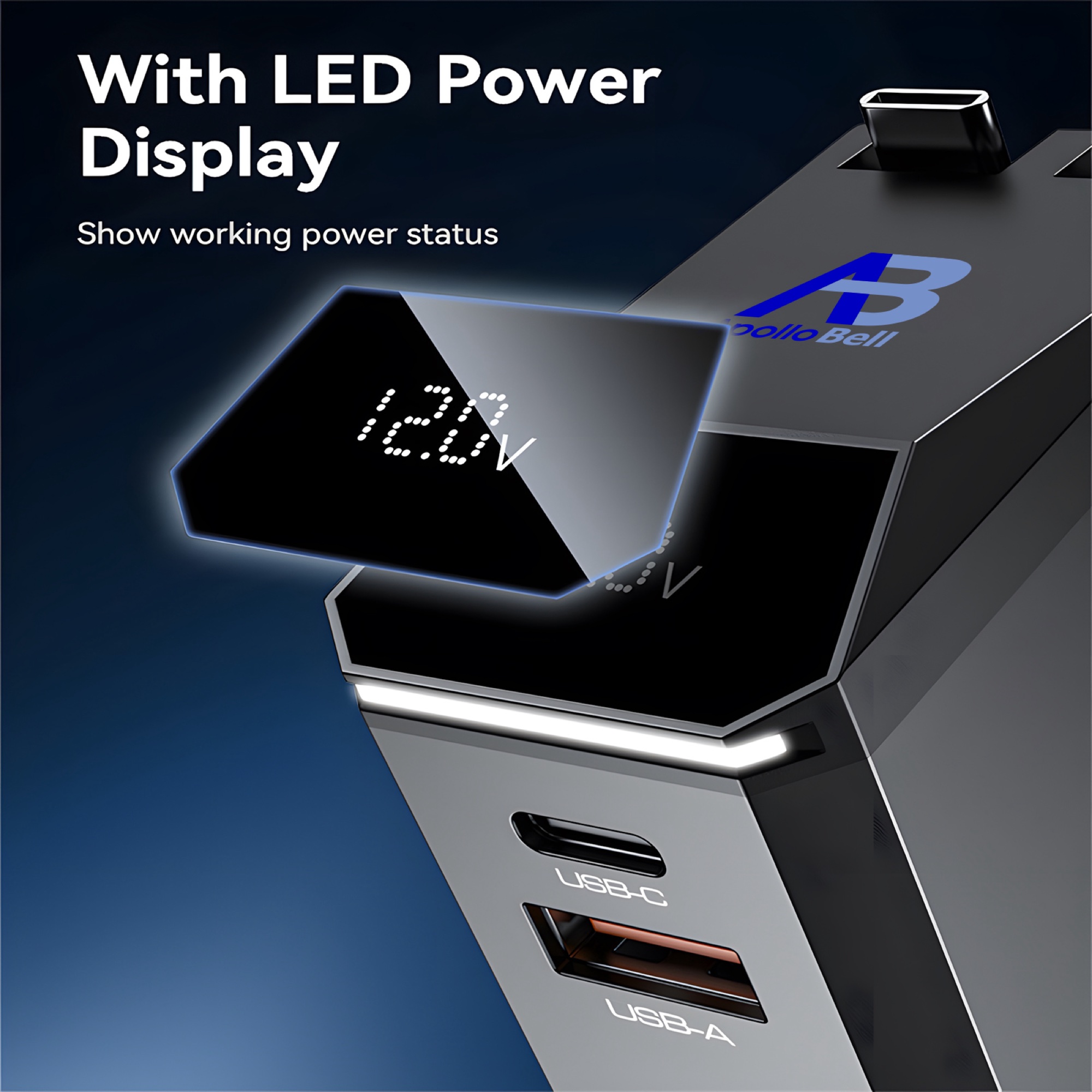 125W Araç Şarj Cihazı USB-A + USB-C, 65W Makaralı Type-C Kablo ve iP Adaptörlü, Siyah - 8