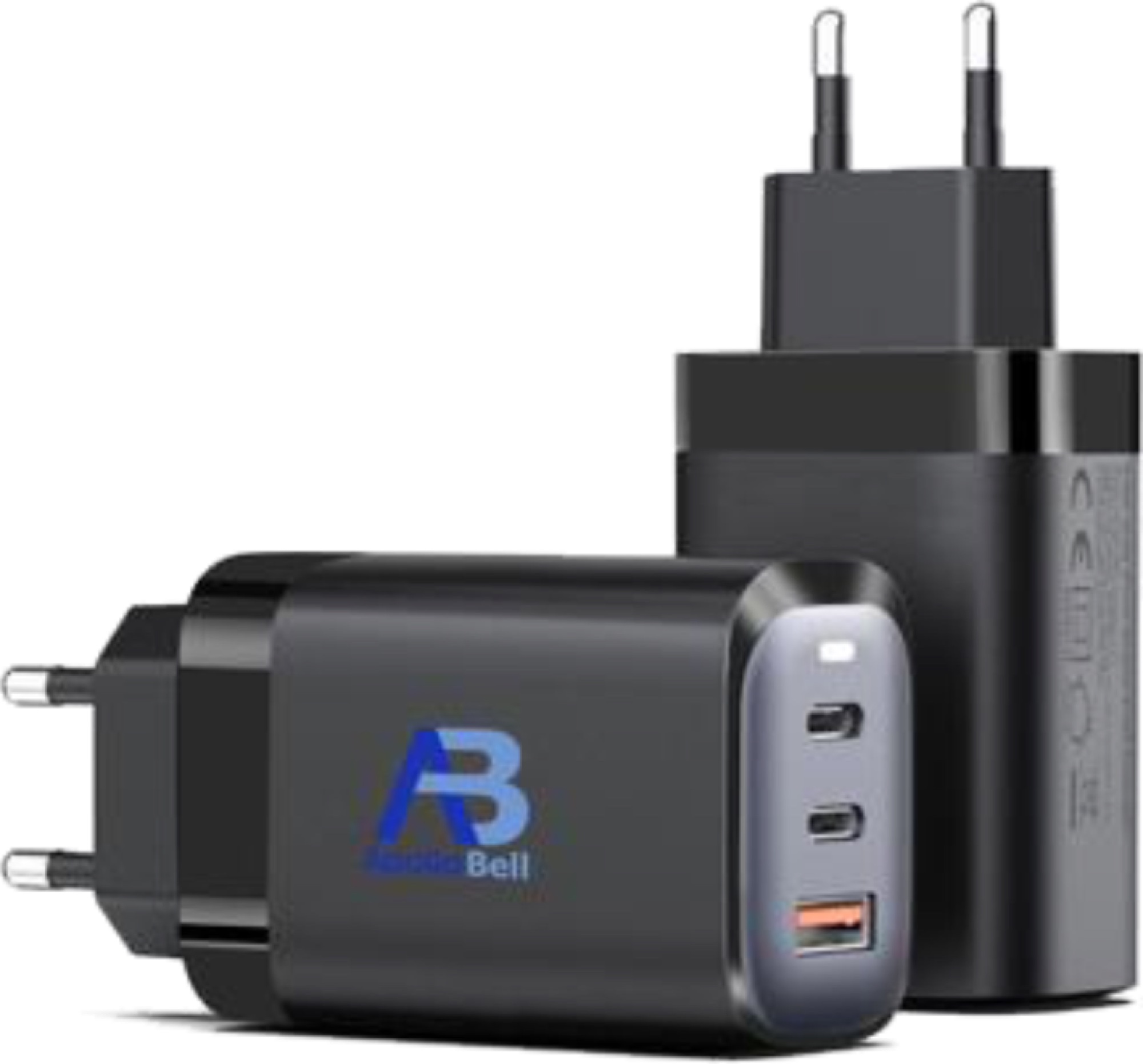 65W GaN Pro+ Süper Hızlı Şarj Cihazı, 2x USB-C + USB-A, Titanyum/Siyah - 8
