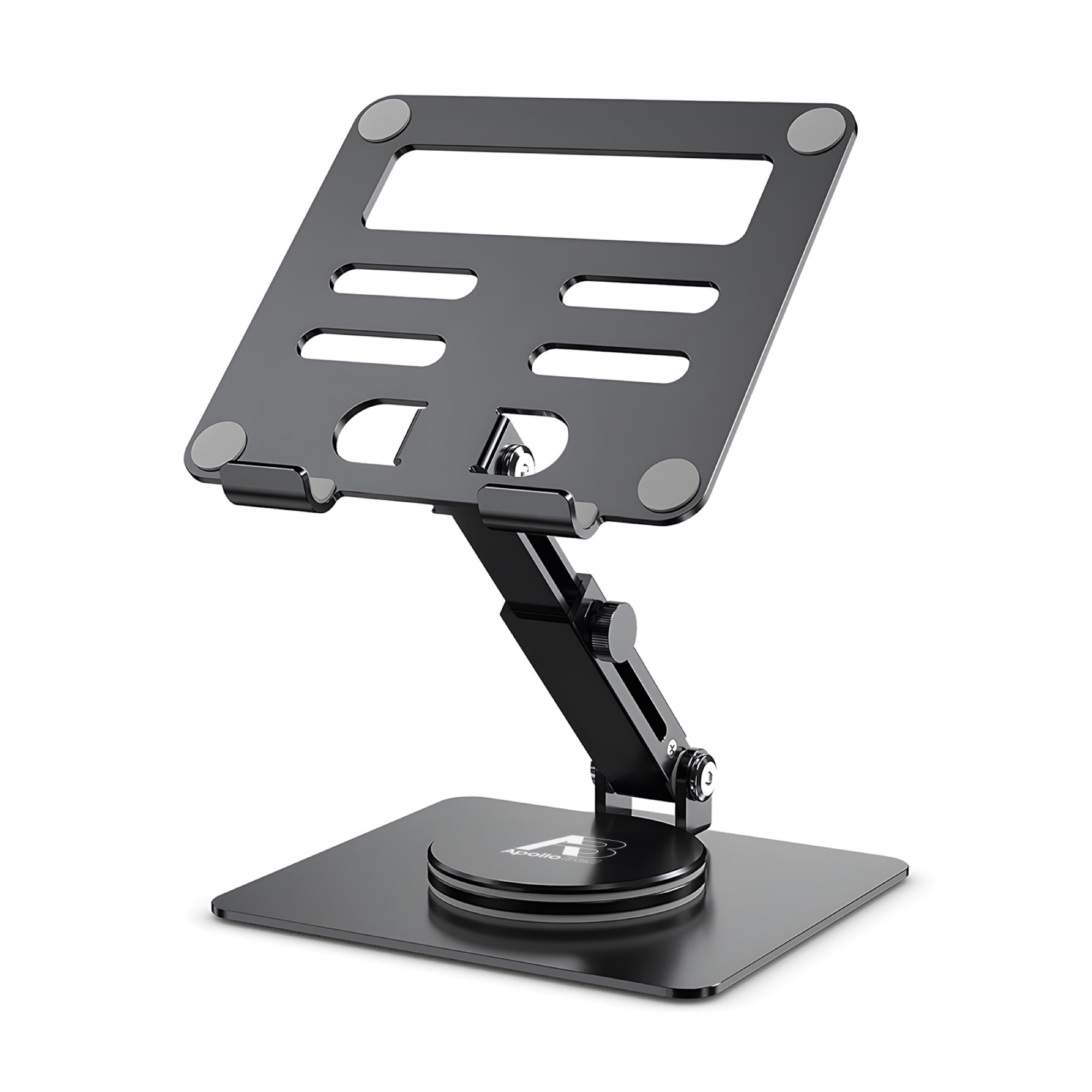 Katlanabilir Teleskopik Telefon ve Tablet Standı, Alüminyum 360° Döner - Koyu Gri