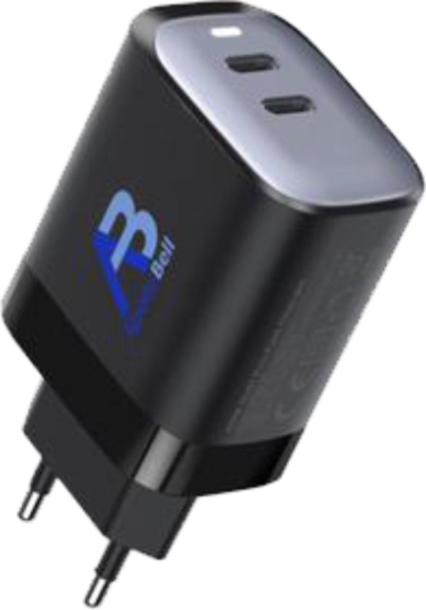 45W GaN Pro Hızlı Şarj Cihazı, Çift USB-C, Titanyum/Siyah