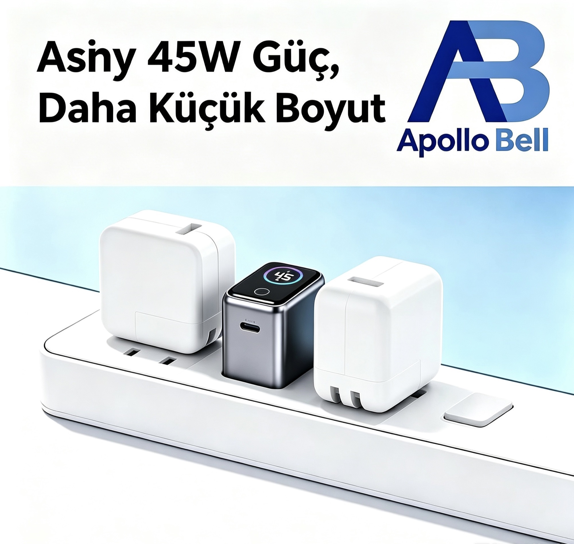 45W Pro Mini GaN Hızlı Şarj Cihazı, Akıllı Ekran, USB-C PD3.1 - 13