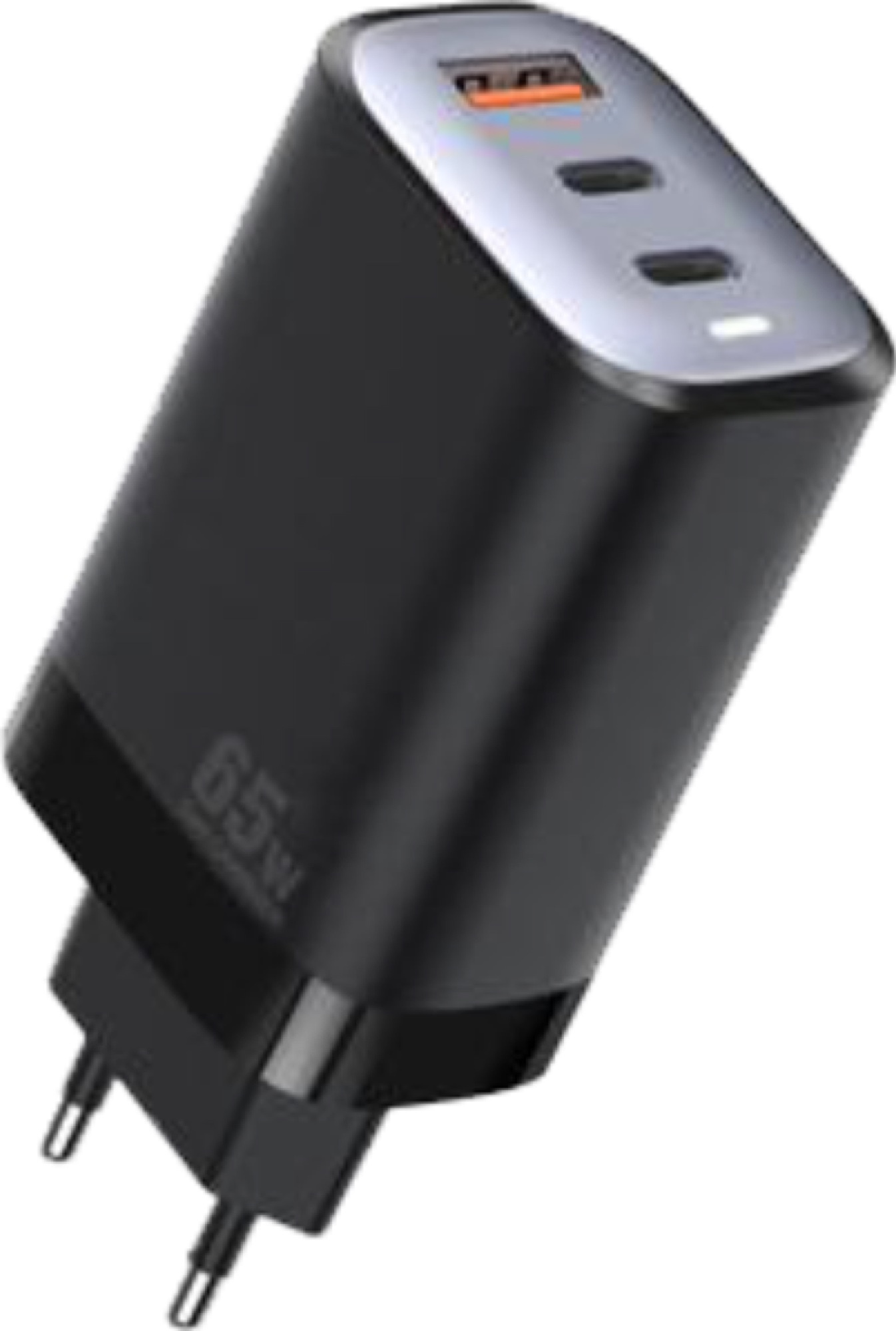 65W GaN Pro+ Süper Hızlı Şarj Cihazı, 2x USB-C + USB-A, Titanyum/Siyah - 7