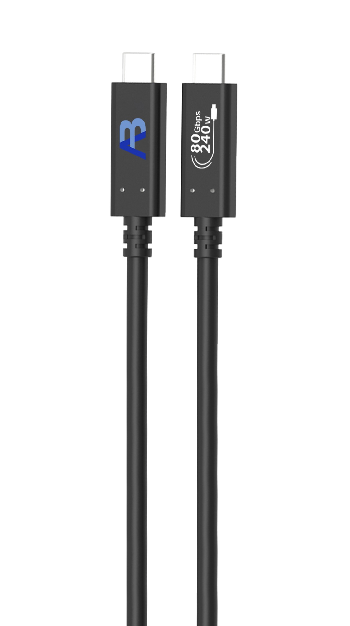 USB4 V2.0 Aktif Kablo 240W / 80Gbps USB-C, 1,5m Siyah