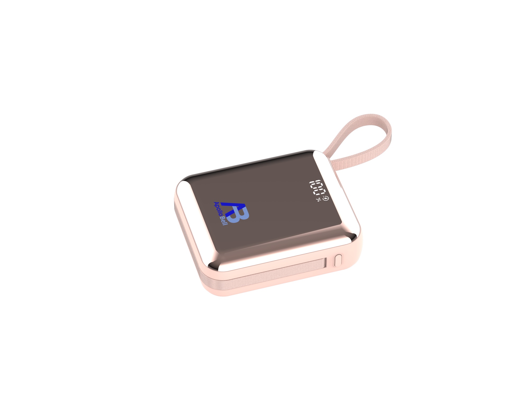 10.000mAh 35W Mini Powerbank, Dahili USB-C Kablolu, Pembe - 6