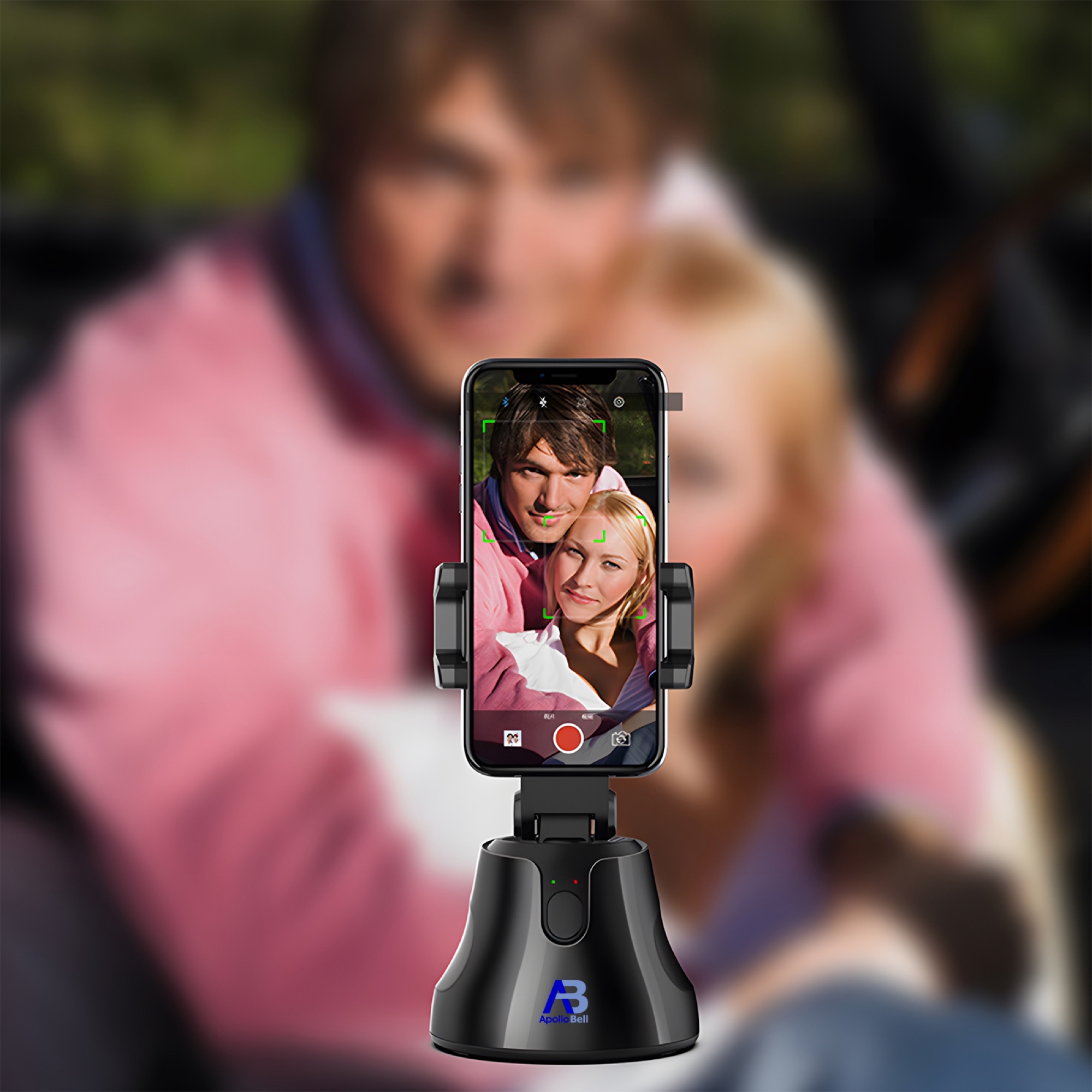 Otomatik Yüz Takipli Telefon Gimbal Standı, 360° Akıllı Çekim, Siyah - 5