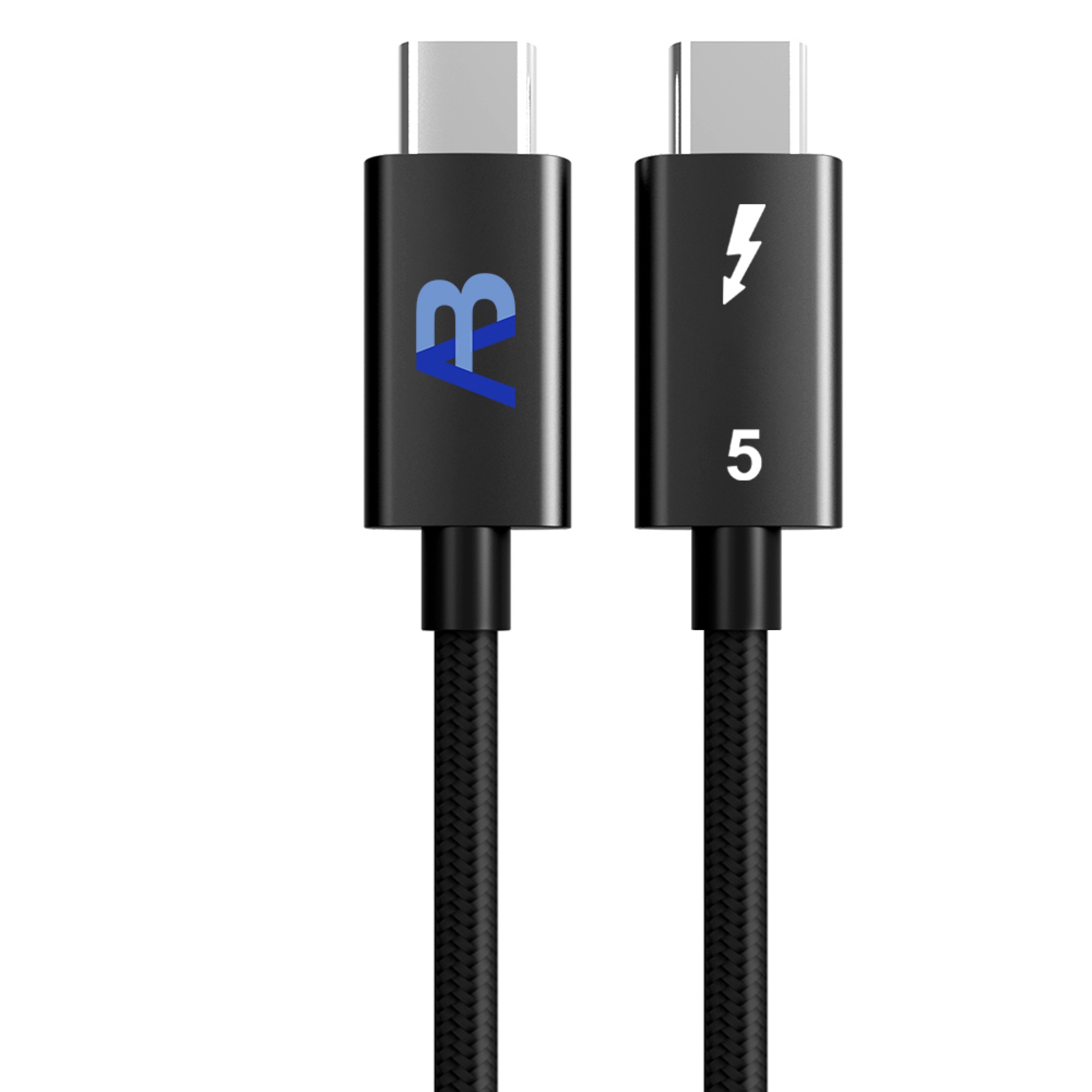 Thunderbolt 5 Kablo 240W / 80Gbps Örgülü USB-C, 150cm Siyah