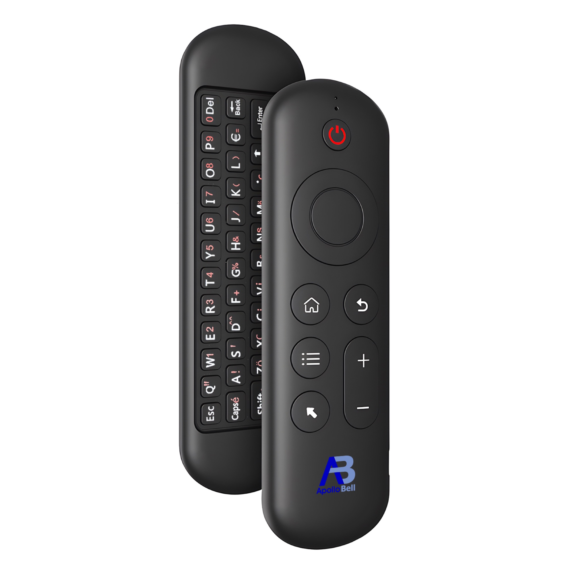 Mini Klavye ve Hava Faresi Uzaktan Kumanda, 2.4G + Bluetooth 5.2 Çift Mod, Siyah