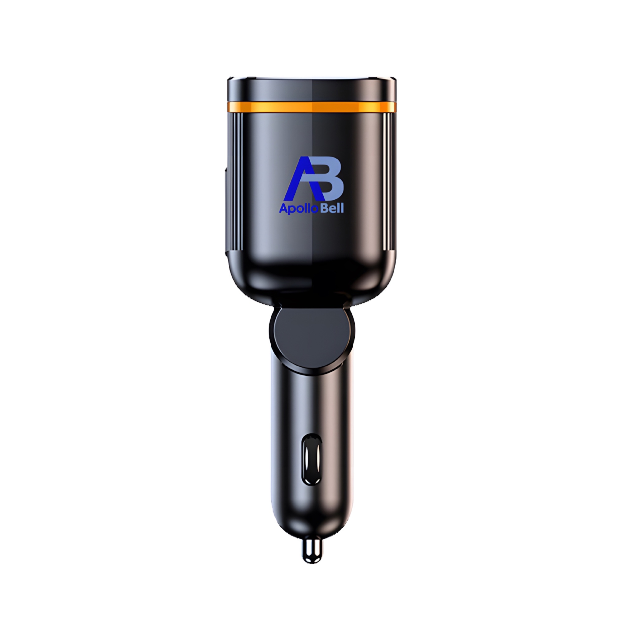 2 USB + 2 Type-C Portlu Araç Şarj Cihazı 145W, Çift Çakmak Soketli ve Dijital Voltaj Ekranlı, Siyah