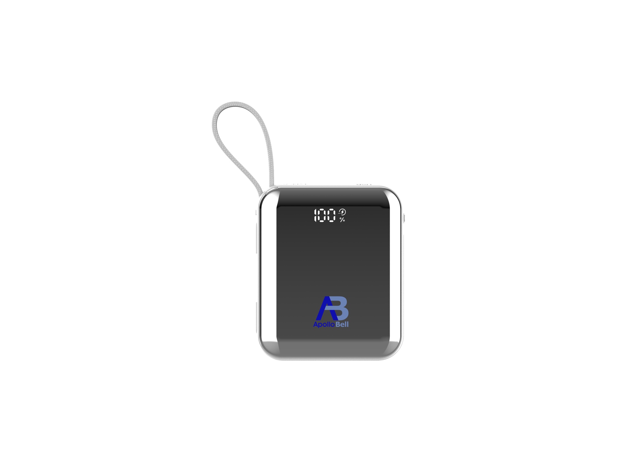 10.000mAh 35W Mini Powerbank, Dahili USB-C Kablolu, Beyaz - 6