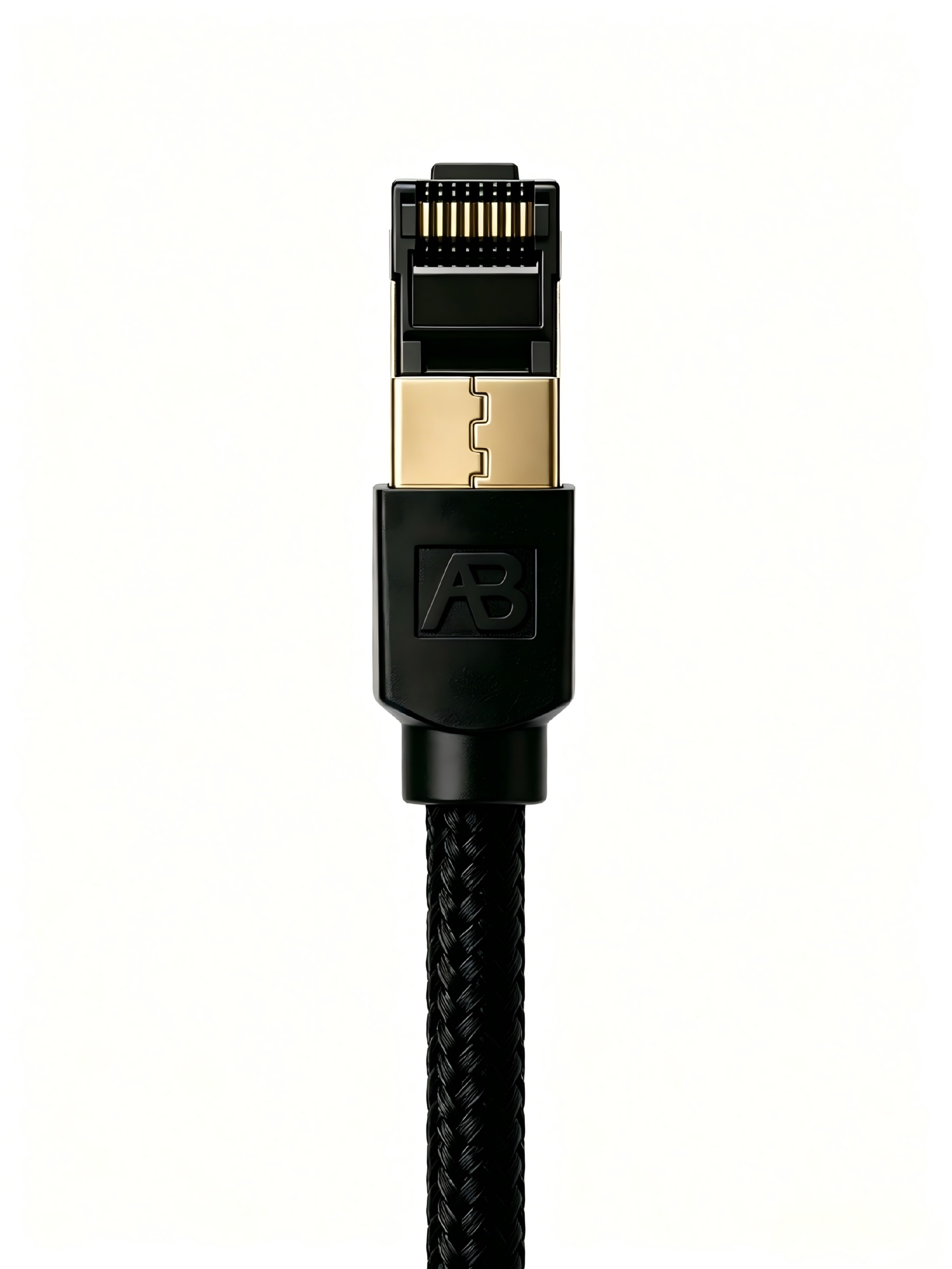 CAT8.1 Ağ Kablosu 40Gbit/s / 2GHz S/FTP Örgülü RJ45, 10m Siyah