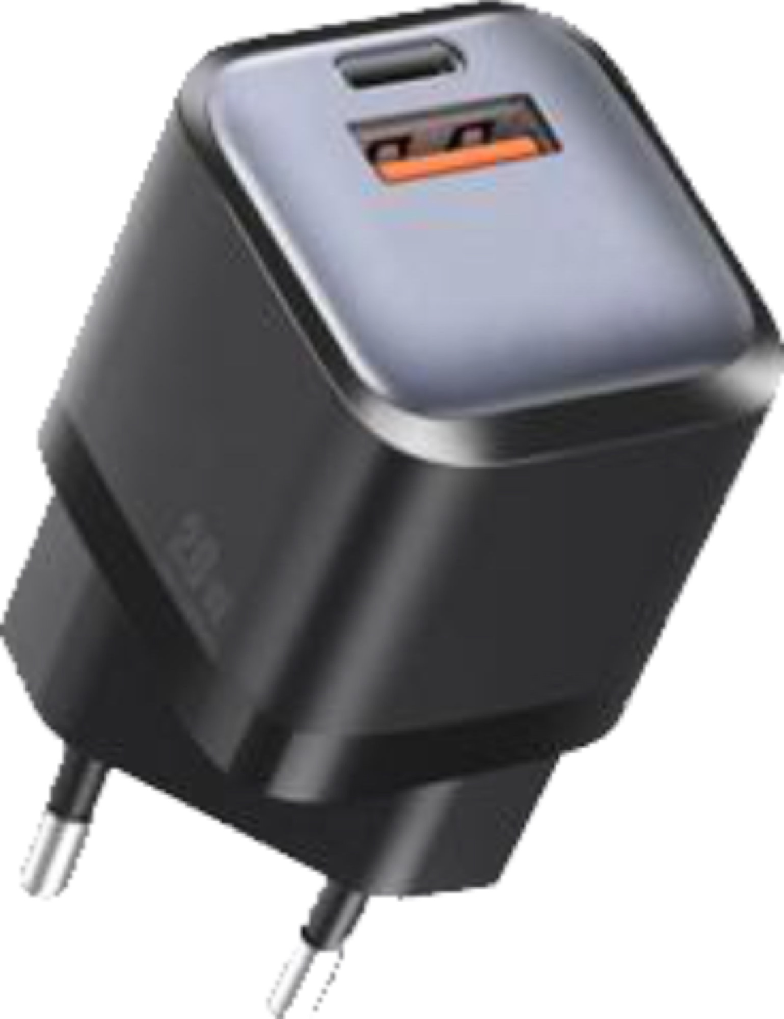20W Mini GaN Pro Hızlı Şarj Cihazı, USB-C + USB-A, PD3.0, Siyah - 7