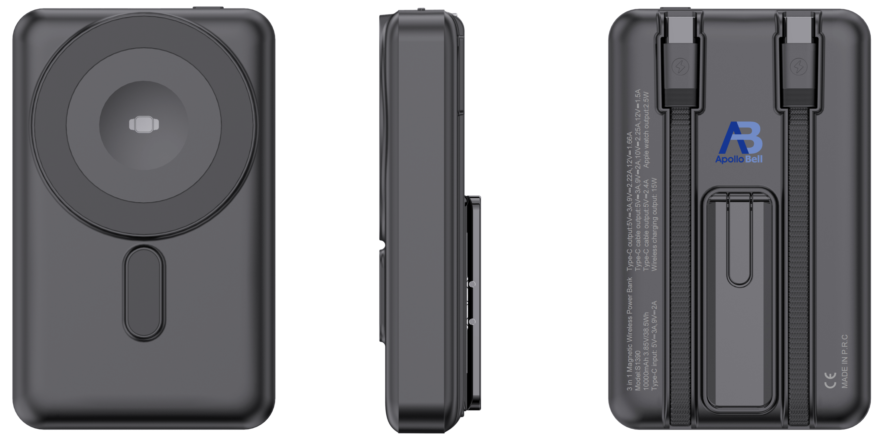 ApolloBell PBP06-002 Kablosuz Powerbank 10000 mAh