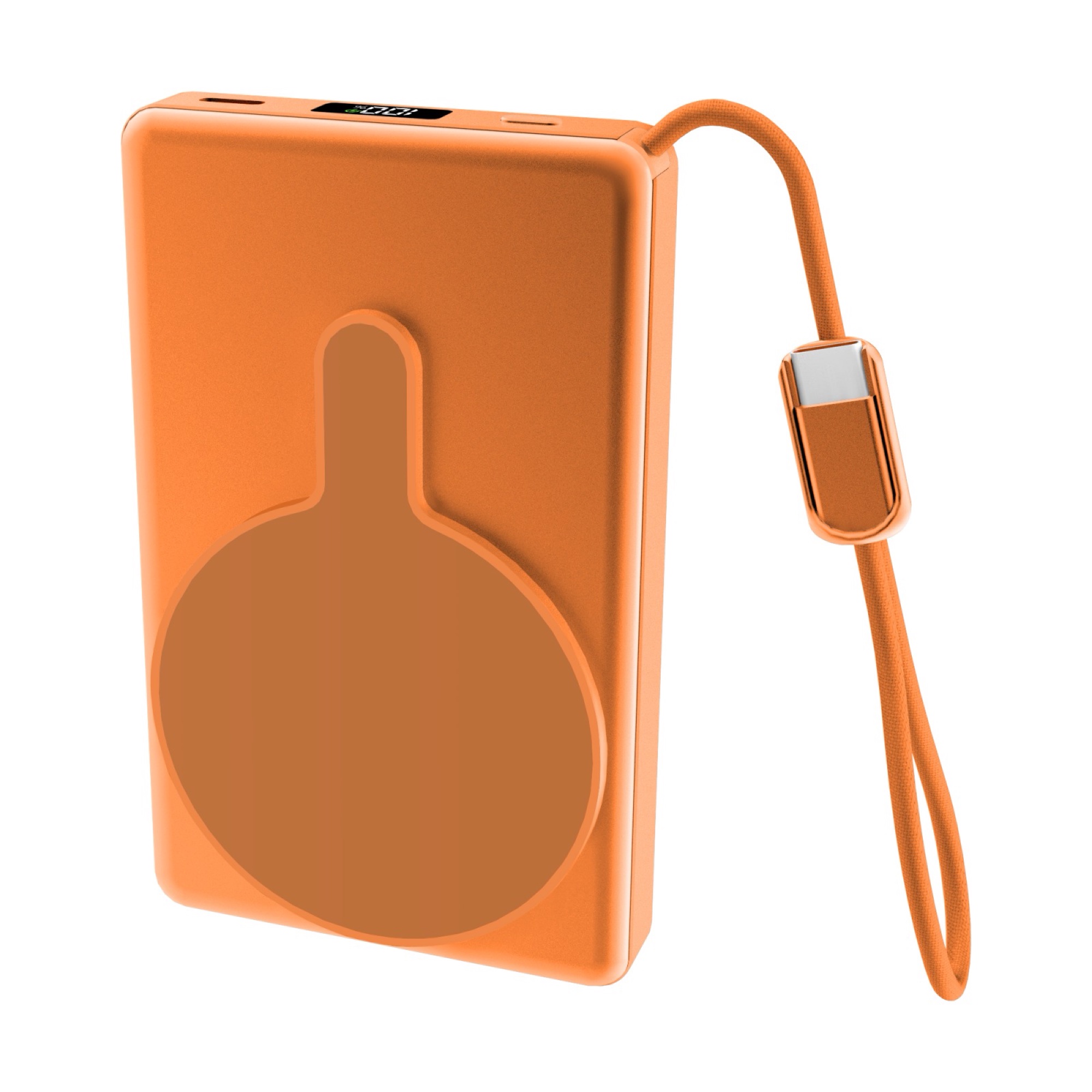 10.000mAh Manyetik Kablosuz Powerbank, PD 45W USB-C, Entegre Kablolu, Siyah - 5